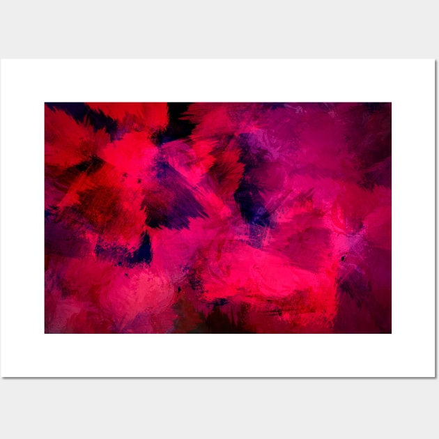 Abstract Colorful Design, Abstract Red Color Design, abstract pattern Wall Art by Utopia Shop